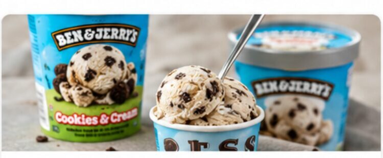 Ben & Jerry's ice cream tubs